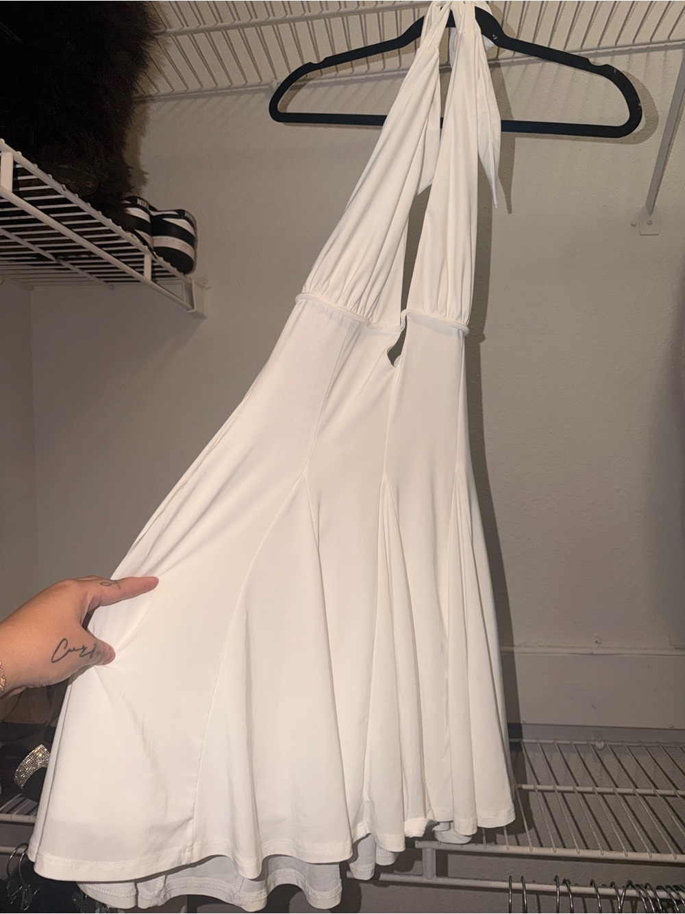 White Halter Skater Dress - Brand Unspecified